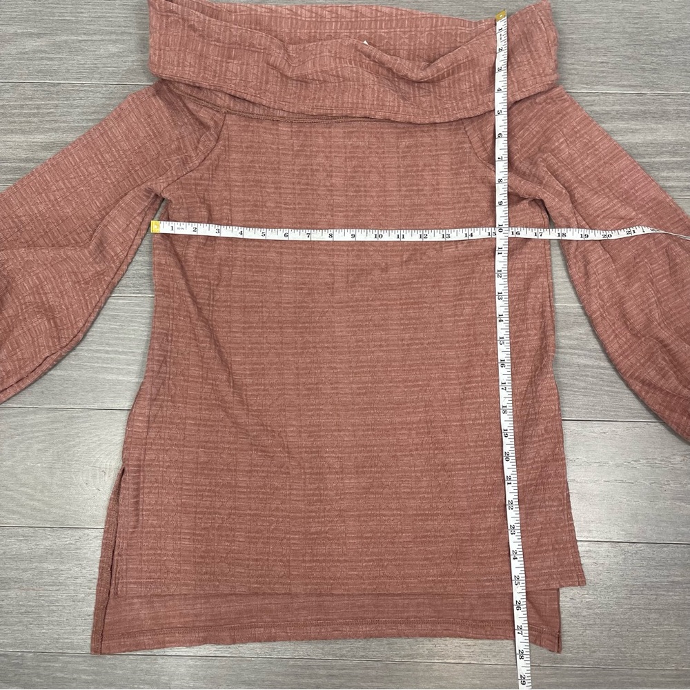 NWT Anthropologie Off The Shoulder Pullover Copper Tunic Top Balloon Sleeve XS - Picture 14 of 15